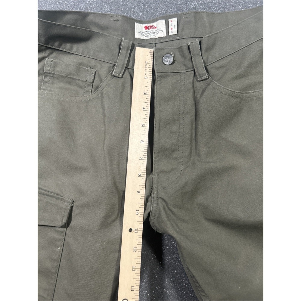 Fjallraven Pants Mens 32x31 Olive Greenland Jeans Cargo Outdoor Hike G1000 Waxed - Picture 7 of 10